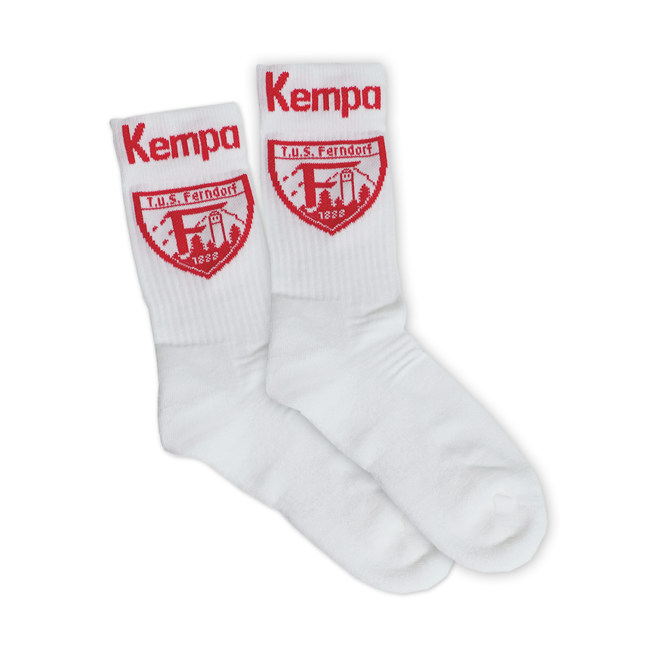 TuS Ferndorf Socken - Weiß mit rotem Vereinslogo